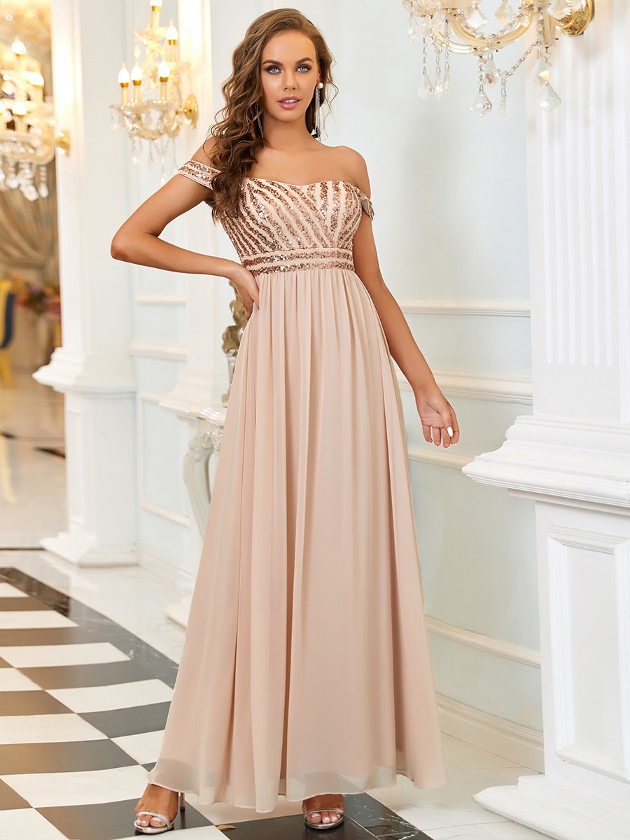 Color=Blush | Adorable Sweetheart Neckline A-line Wholesale Evening Dresses-Blush 1