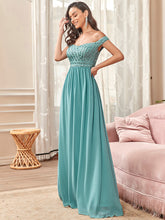 Load image into Gallery viewer, Color=Dusty blue | Adorable Sweetheart Neckline A-line Wholesale Evening Dresses-Dusty blue 3