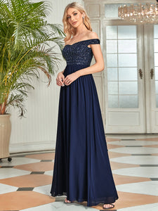 Color=Navy Blue | Adorable Sweetheart Neckline A-line Wholesale Evening Dresses-Navy Blue 3