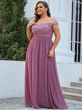 Load image into Gallery viewer, Color=Orchid | Plus Size Adorable Sweetheart Neckline A-line Wholesale Evening Dresses-Orchid 3