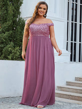 Load image into Gallery viewer, Color=Orchid | Plus Size Adorable Sweetheart Neckline A-line Wholesale Evening Dresses-Orchid 4
