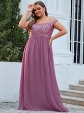 Load image into Gallery viewer, Color=Orchid | Plus Size Adorable Sweetheart Neckline A-line Wholesale Evening Dresses-Orchid 1