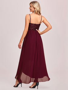 Color=Burgundy | Women's A Line Wholesale Evening Dresses with Spaghetti Straps-Burgundy 3