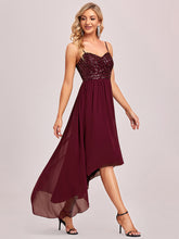 Load image into Gallery viewer, Color=Burgundy | Women&#39;s A Line Wholesale Evening Dresses with Spaghetti Straps-Burgundy 2