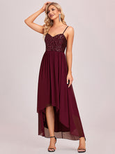 Load image into Gallery viewer, Color=Burgundy | Women&#39;s A Line Wholesale Evening Dresses with Spaghetti Straps-Burgundy 4