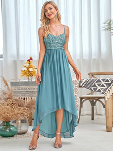 Color=Dusty blue | Women's A Line Wholesale Evening Dresses with Spaghetti Straps-Dusty blue 4