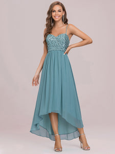 Color=Dusty blue | Women's A Line Wholesale Evening Dresses with Spaghetti Straps-Dusty blue 6