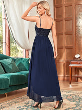 Load image into Gallery viewer, Color=Navy Blue | Women&#39;s A Line Wholesale Evening Dresses with Spaghetti Straps-Navy Blue 3