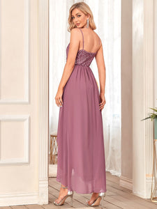Color=Orchid | Women's A Line Wholesale Evening Dresses with Spaghetti Straps-Orchid 2