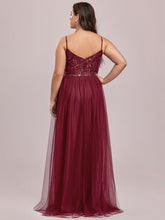 Load image into Gallery viewer, Color=Burgundy | Plus Size Adorable A Line Floor Length Wholesale Dress-Burgundy 7