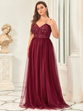 Load image into Gallery viewer, Color=Burgundy | Plus Size Adorable A Line Floor Length Wholesale Dress-Burgundy 1
