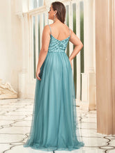 Load image into Gallery viewer, Color=Dusty blue | Plus Size Adorable A Line Floor Length Wholesale Dress-Dusty blue 2
