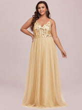 Load image into Gallery viewer, Plus Size Adorable A Line Floor Length Wholesale Dress EE50090