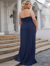Load image into Gallery viewer, Color=Navy Blue | Halter Neck A-Line Sleeveless Wholesale Evening Dresses-Navy Blue 4