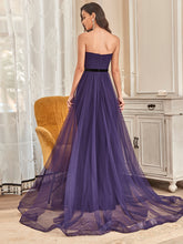 Load image into Gallery viewer, Color=Dark Purple | Strapless A Line Floor Length Split Wholesale Evening Dresses-Dark Purple 4
