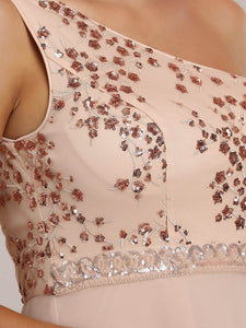 Color=Blush | One Shoulder Sleeveless A-Line Wholesale Evening Dresses-Blush 5