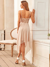 Load image into Gallery viewer, Color=Blush | Sleeveless Asymmetrical Hem Wholesale Evening Dresses-Blush 4