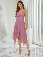 Load image into Gallery viewer, Color=Orchid | Sleeveless Asymmetrical Hem Wholesale Evening Dresses-Orchid 3
