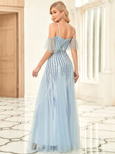 Load image into Gallery viewer, Color=Ice blue | Spaghetti Straps A Line Wholesale Evening Dresses Gowns-Ice blue 3