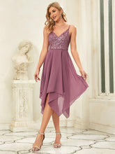 Load image into Gallery viewer, Color=Orchid | Deep V-Neck Sleeveless A Line Wholesale Bridesmaid Dresses-Orchid 3
