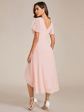 Load image into Gallery viewer, Color=Pink | Pleated Ruffles Chiffon Wholesale Wedding Guest Dresses-Pink 26