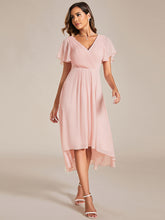 Load image into Gallery viewer, Color=Pink | Pleated Ruffles Chiffon Wholesale Wedding Guest Dresses-Pink 28