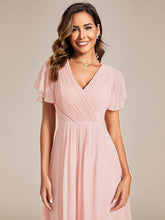 Load image into Gallery viewer, Color=Pink | Pleated Ruffles Chiffon Wholesale Wedding Guest Dresses-Pink 29