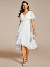 Load image into Gallery viewer, Color=White | Pleated Ruffles Chiffon Wholesale Wedding Guest Dresses-White 