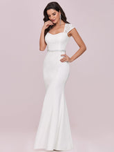 Load image into Gallery viewer, Color=Cream | Wholesale Cap Sleeve Sweetheart Mermaid Style Wedding Dress-Cream 3