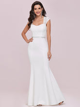 Load image into Gallery viewer, Color=Cream | Wholesale Cap Sleeve Sweetheart Mermaid Style Wedding Dress-Cream 4