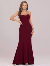 Load image into Gallery viewer, Color=Burgundy | Hot V Neck Fishtail Silhouette Wholesale Wedding Dresses-Burgundy 6