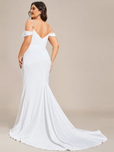 Load image into Gallery viewer, Color=White | Elegant Off Shoulder Mermaid Wholesale Wedding Dresses-White 5