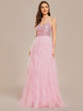 Load image into Gallery viewer, Color=Pink | Elegant Pure Sequins Lace Sweetheart Neck Wholesale Wedding Dresses-Pink 2