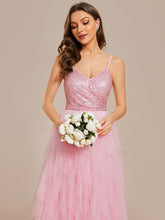 Load image into Gallery viewer, Color=Pink | Elegant Pure Sequins Lace Sweetheart Neck Wholesale Wedding Dresses-Pink 1