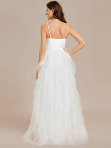 Color=White | Elegant Pure Sequins Lace Sweetheart Neck Wholesale Wedding Dresses-White 10