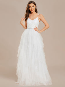 Color=White | Elegant Pure Sequins Lace Sweetheart Neck Wholesale Wedding Dresses-White 9