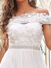 Load image into Gallery viewer, Color=Cream | Strapless A-Line Off Shoulders Wholesale Wedding Dresses -Cream 5
