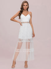 Load image into Gallery viewer, Color=Cream | A-line Deep V-neck Wholesale Wedding Dresses-Cream 6