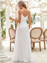 Load image into Gallery viewer, Color=Cream | Off Shoulders Deep V Neck A Line Wholesale Wedding Dresses-Cream 2
