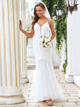 Load image into Gallery viewer, Color=Cream | Flattering Sleeveless Floor Length Wholesale Wedding Dresses-Cream 1