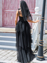 Load image into Gallery viewer, Color=Black | Sweetheart Neckline Floor Length Wholesale Wedding Dresses-Black 2