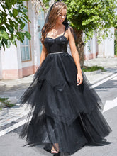 Load image into Gallery viewer, Color=Black | Sweetheart Neckline Floor Length Wholesale Wedding Dresses-Black 3