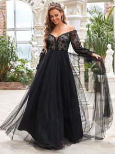 Deep V Neck Off-Shoulder Floor Length Wholesale Wedding Dresses EH90338