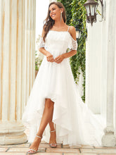 Load image into Gallery viewer, Color=Cream | Splendid Floor Length Asymmetrical Hem Wholesale Wedding Dresses-Cream 1