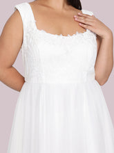 Load image into Gallery viewer, Color=Cream | Sleeveless Floor Length Square Neckline Wholesale Wedding Dresses-Cream 5