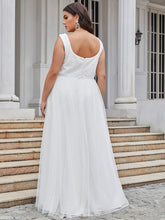 Load image into Gallery viewer, Color=Cream | Sleeveless Floor Length Square Neckline Wholesale Wedding Dresses-Cream 2