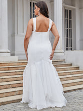 Load image into Gallery viewer, Color=Cream | Sleeveless V Neck Fishtail Silhouette Wholesale Wedding Dresses-Cream 2