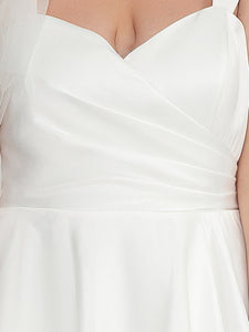 Color=White | Sleeveless Sweetheart Neck Floor Length Wholesale Wedding Dresses-White 5