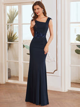 Load image into Gallery viewer, Adorable Wholesale Oblique Neck Sleeveless Bridesmaid Dress