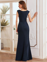 Load image into Gallery viewer, Adorable Wholesale Oblique Neck Sleeveless Bridesmaid Dress